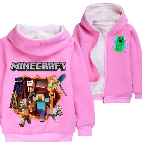 Minecraft Windows 10 Edition Game Girls Zipper Fleece Hoodie Jacket