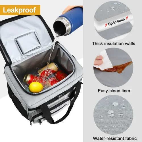 Insulated Soft Cooler Lunch Bag For Men Women