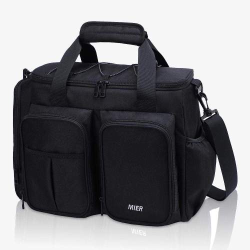 Large Insulated Lunch Cooler Bag With Multiple Pockets