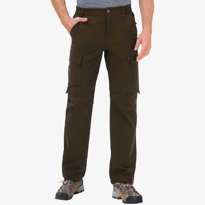 Men Convertible Hiking Pants Zip Off Quick Dry Cargo Pants