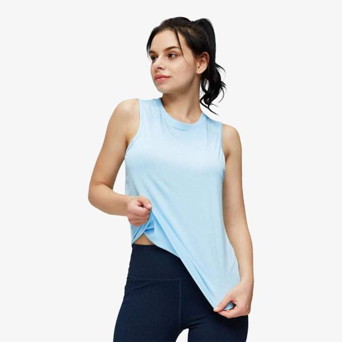 Women Sleeveless Workout Shirts Upf 50 Sun Protection Tank Top