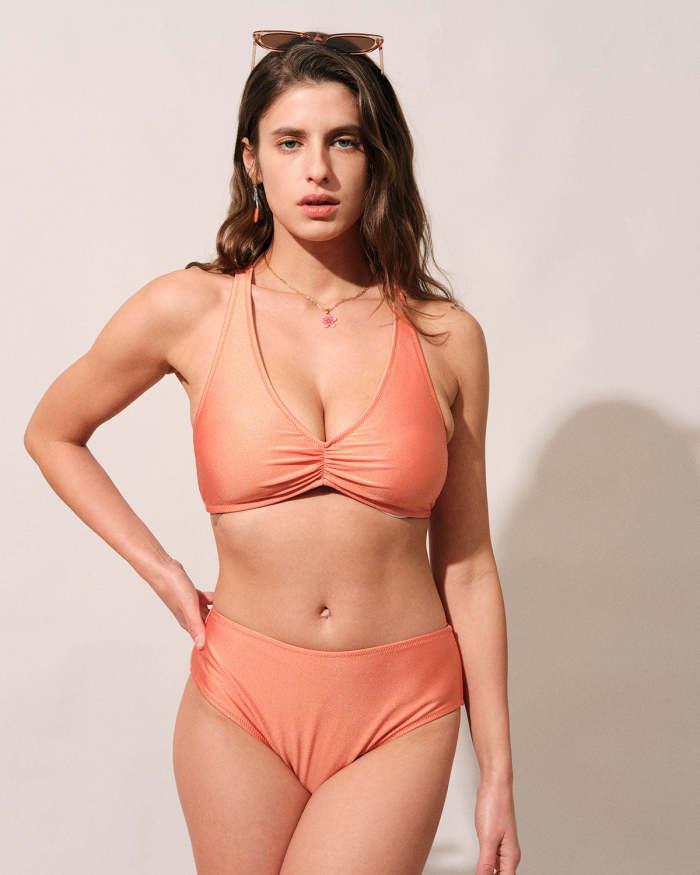 The Orange Tie Back Bikini Set