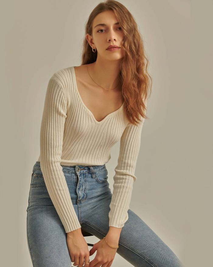 The Basic Teardrop Ribbed Top