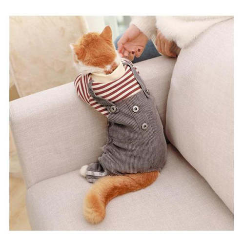 Cat Striped Clothes Cotton Vest Rompers Apparel For Cats Walm Design