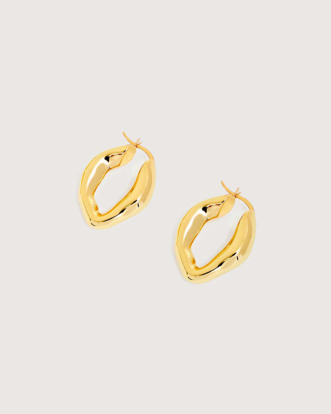 The Gold Irregular Geometric Earrings