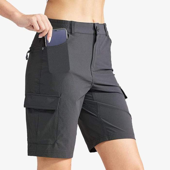 Women Quick Dry Hiking Shorts Stretchy Cargo Shorts