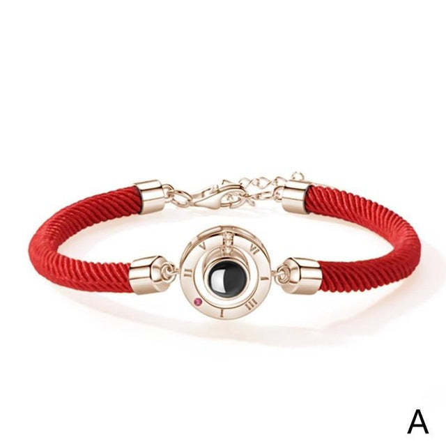100 Languages I Love You Projection Rope Braided Bracelet(1Pc)