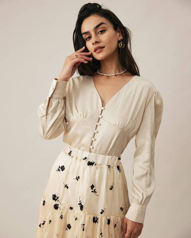 The Romance Pleated Fitted Blouse