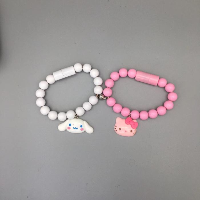 2 Best Friend Sanrio Phone Charger Magnetic Bracelet Charger Cable Bracelet