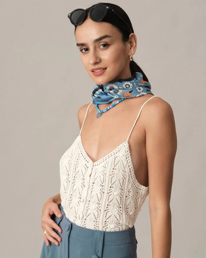 The Plain Cutout Knit Cami Top