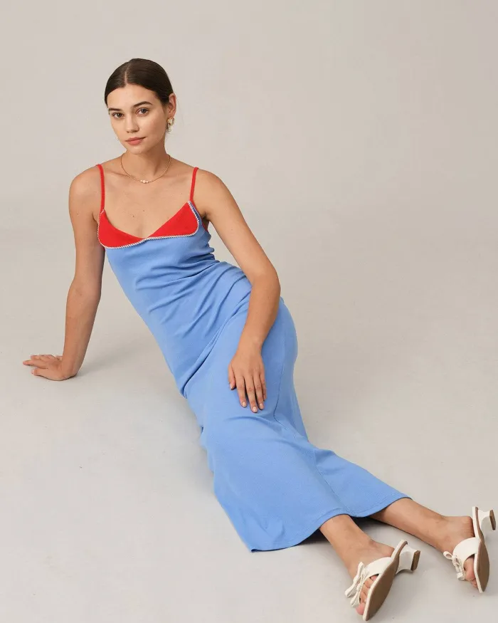 The Color Block Bodycon Maxi Dress