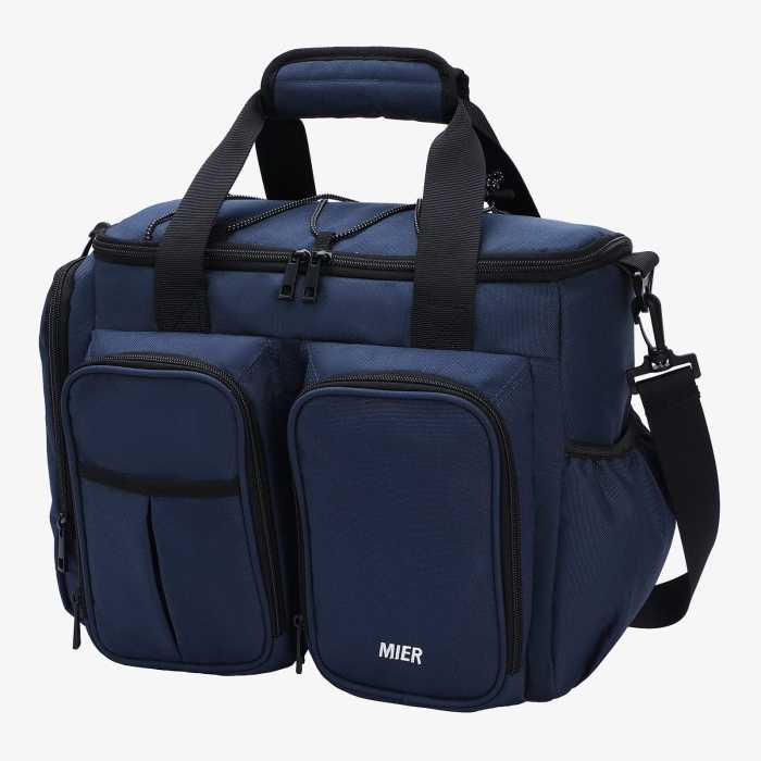 Large Insulated Lunch Cooler Bag With Multiple Pockets