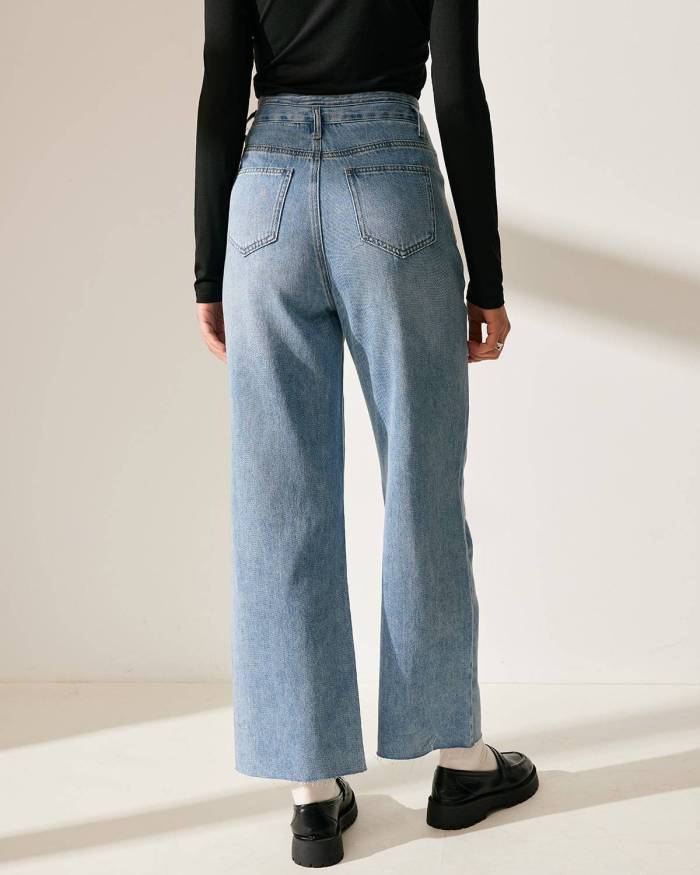 The Premium-Fabric Tassel Wide Leg Jeans