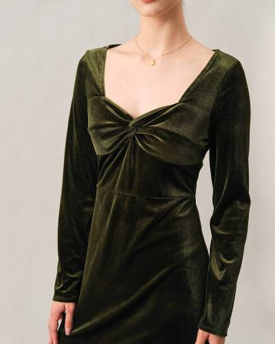 The Solid Velvet Mini Dress