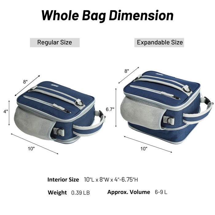 Expandable Lunch Bag Insulated Lunch Box For Men Boys Teens