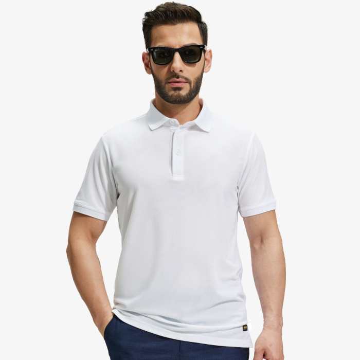 Men Golf Polo Shirts Regular-Fit Fashion Casual Collared T-Shirts