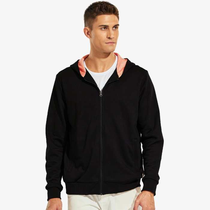 Men'S Full-Zip Fleece Hooded Sweatshirt Athletic Hoodie