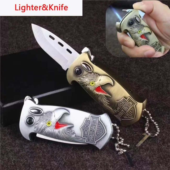 Eagle Carving Lighter Knife Beer Opener 3 In 1 Multifunction Outdoor Campaign Tool