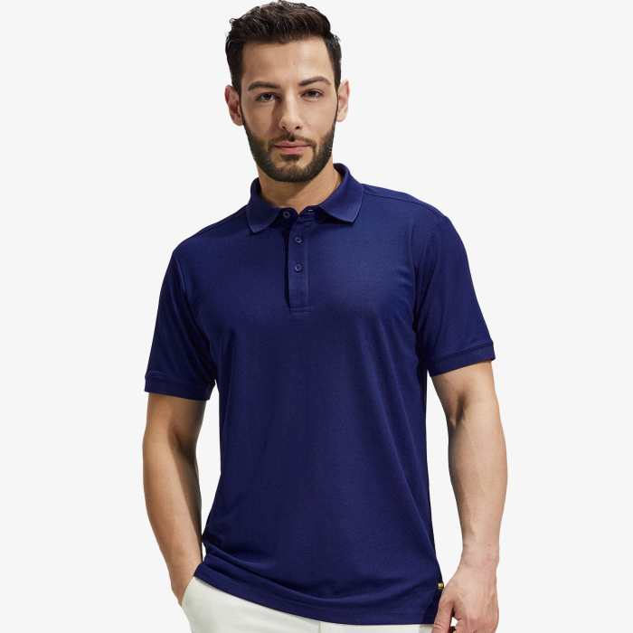 Men Golf Polo Shirts Regular-Fit Fashion Casual Collared T-Shirts