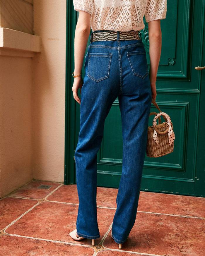 The High Waisted Vintage Straight Jeans