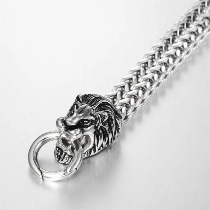 Double Lion Head Bracelet Men'S Cool Bracelet