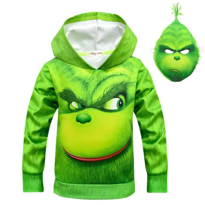 The Grinch Child Hoodie Halloween Costume 4 Sets