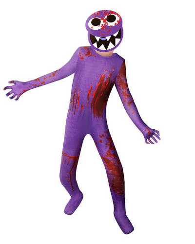 Blue Rainbow Zentai Friends Leotard Kids Halloween Cosplay Costume