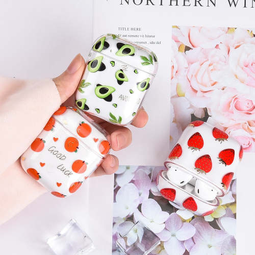 Cute Fruit Transparent Airpods Case