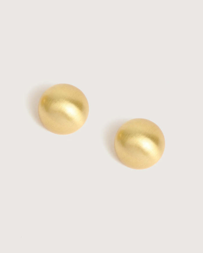 The Gold Hemisphere Stud Earrings