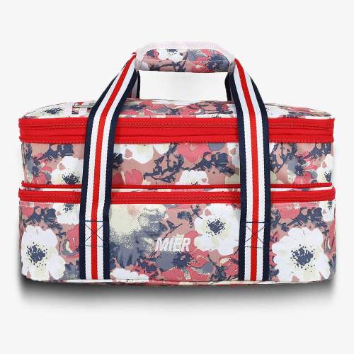 Insulated Double Casserole Carrier Bag Thermal Lunch Tote