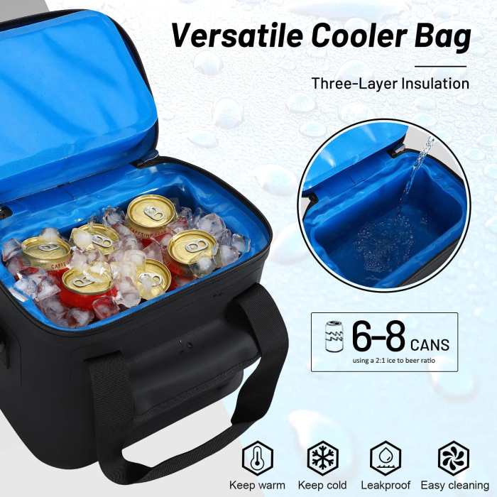 Waterproof Insulated Soft Cooler Leakproof Ice Chest Coolers