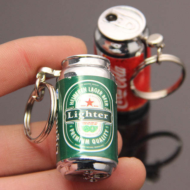 Creative Keychain Cola Lighter Heineken Lighter
