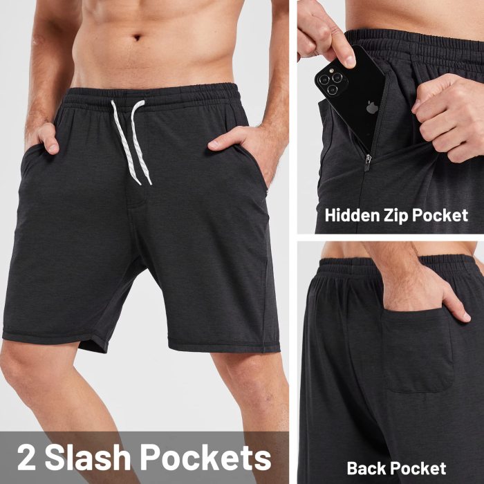 Men Ultra-Soft Athletic Running Shorts With 4 Pockets