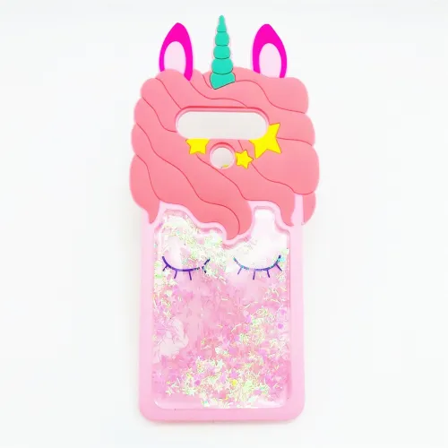 3D Unicorn Cute  Quicksand Flowing Case For Lg Stylo 6