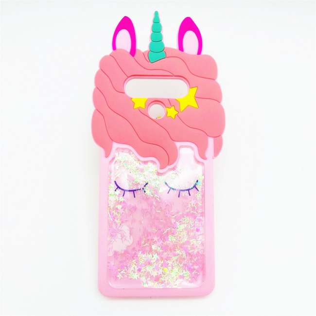 3D Unicorn Cute  Quicksand Flowing Case For Lg Stylo 6
