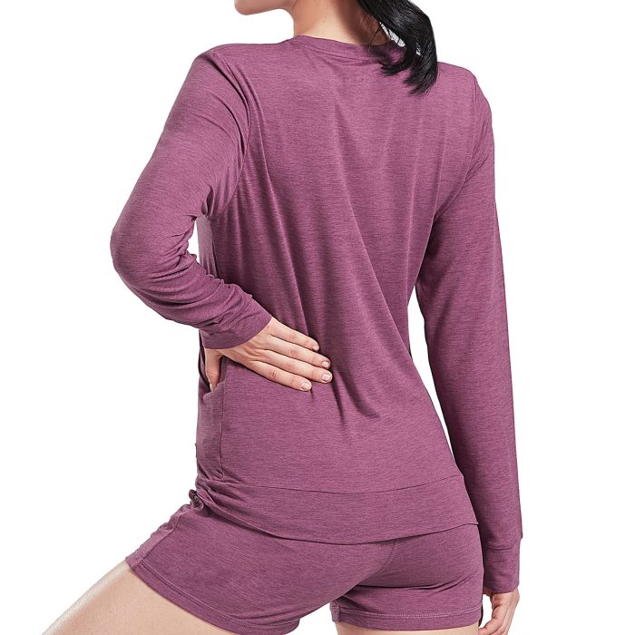 Women Ultra Soft Long Sleeve T-Shirts Stretch Athletic Crew Neck Tees