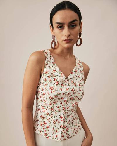 The Sleeveless Floral Shirt
