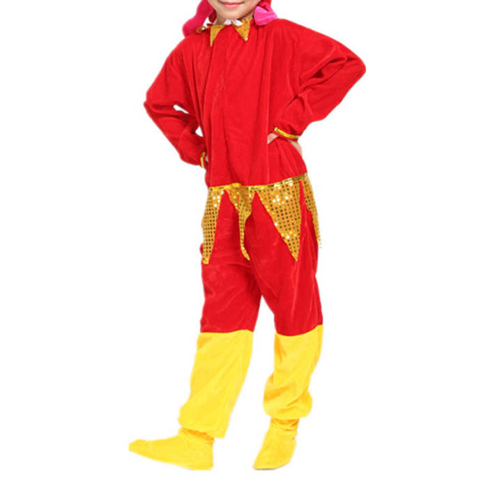 Red Rooster Chirpy Cockerel Kids Halloween School Play Costume