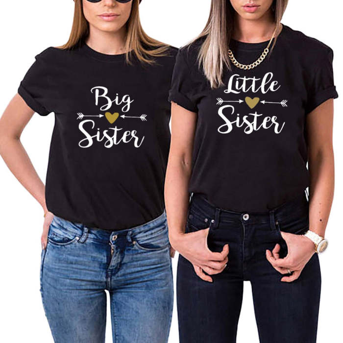 Big Sister Lettle Sister Best Friends T-Shirt Bff Matching