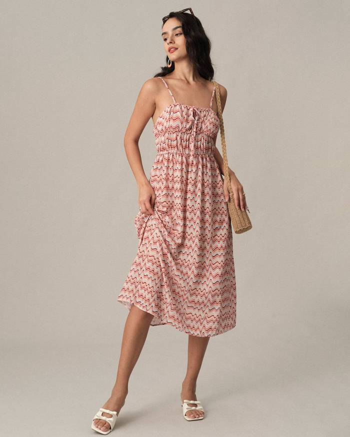 The Wave Print Maxi Dress