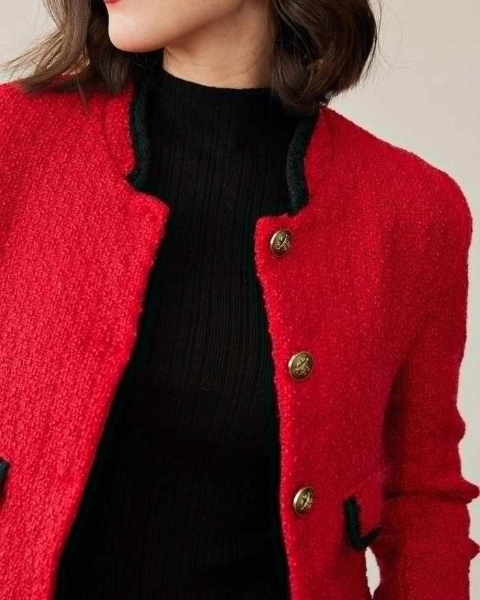 The Spliced Color Contrast Coat