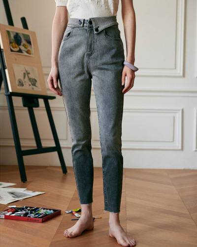 Ombre Asymmetrical Jeans