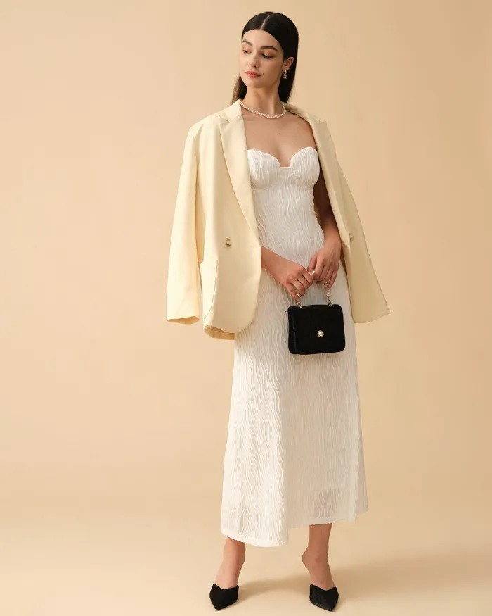 The Solid Lapel Single Button Blazer
