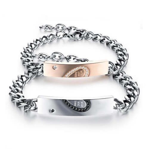 Trend Couple Bracelet Fashion Stainless Steel  Lover'S Bracelet