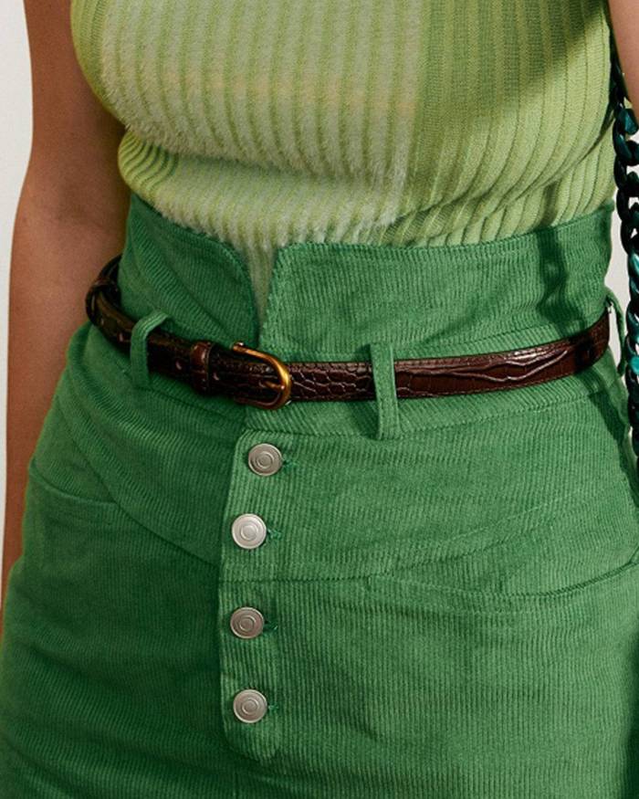 The Crocodile Embossed Leather Belt