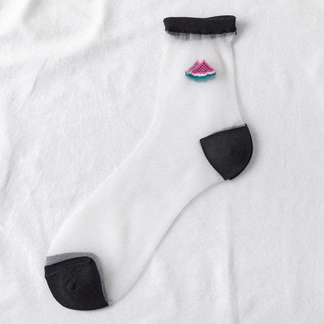 Creative Harajuku  Product Crystal Silk Tide Socks