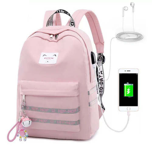 Usb Backpack For Teenage Girls School Bag