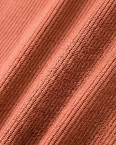 The V-Neck Knit Ribbed Mini Dress
