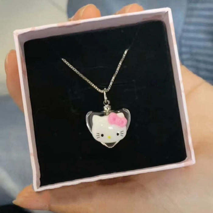 Sanrio Hello Kitty Ashes Perfume Keep Storage Necklace