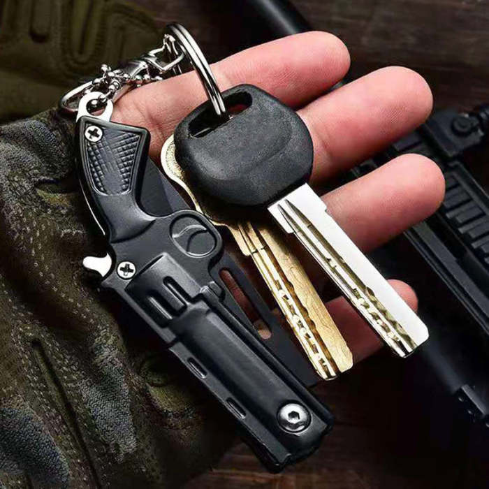 Sgun Knife Easy Carry Gun Shape Tactical Folding Key Chain Knife